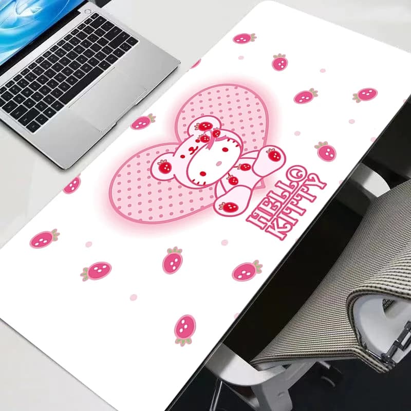 Tappetino per mouse XXL grande per PC, tappetino da scrivania per gamer, Hello Kitty, tappeto da ufficio, tappetino per tastiera, tappetino da gioco resistente XXL, accessori per mousepad