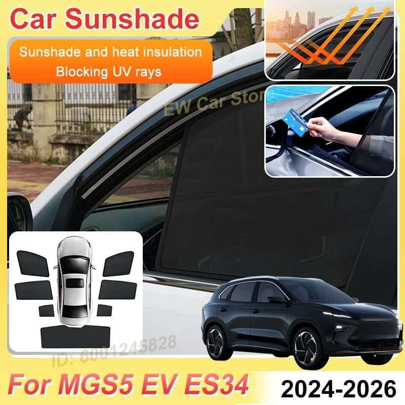 Parasole per auto per MGS5 EV Body Kit 2025 2024~2026 Accessori Rete Parasole Finestrino Parabrezza Protezione UV Magnetico