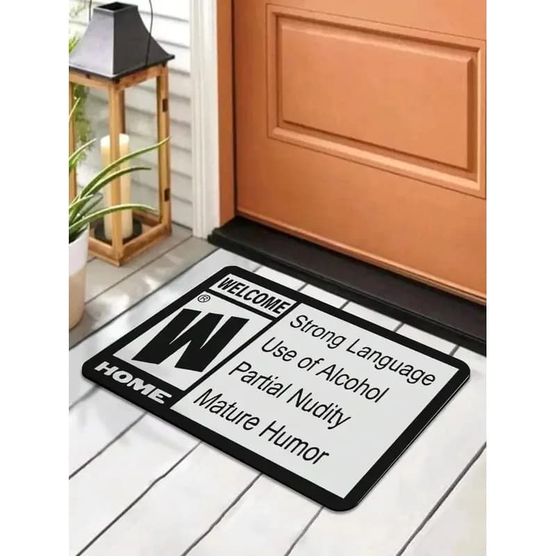 VIKAMA Non-slip welcome mat, durable and washable for indoor and outdoor use, entrance mat and bedroom, home decoration