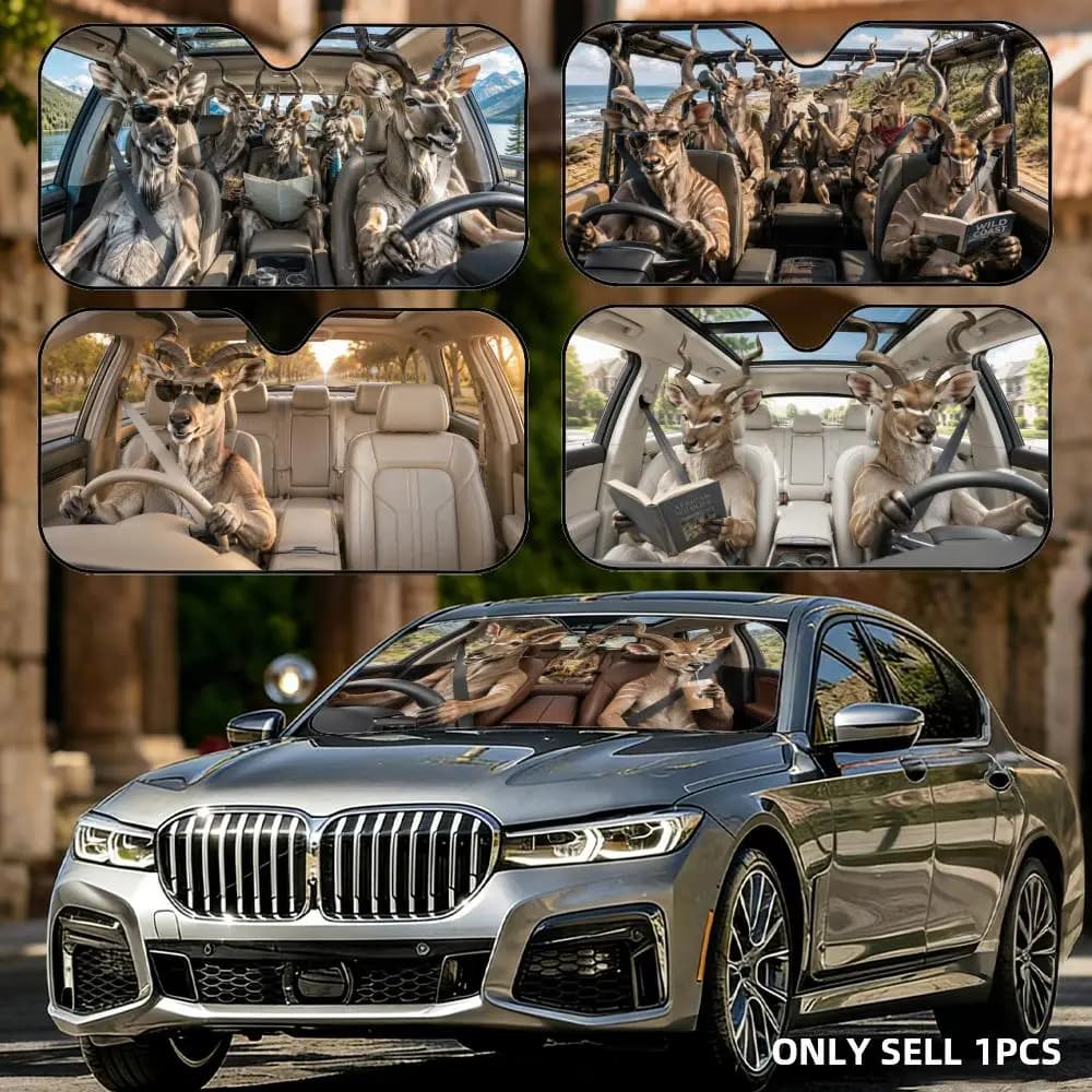 Parasole da Viaggio per Auto Takin, Visiera Parasole Riutilizzabile in Alluminio per Parabrezza, Copertura Isolante UV e Termica