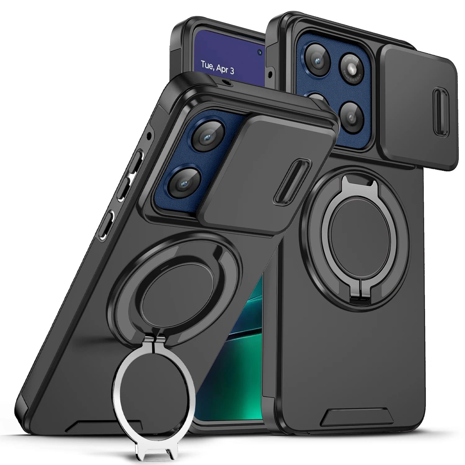 Custodia Smart per Honor 200, Cover Honor X7c, Custodia Honor 200Smart con Anello Magnetico, Protezione Scorrevole per Fotocamera, Compatibile con Ricarica Wireless Magsafe