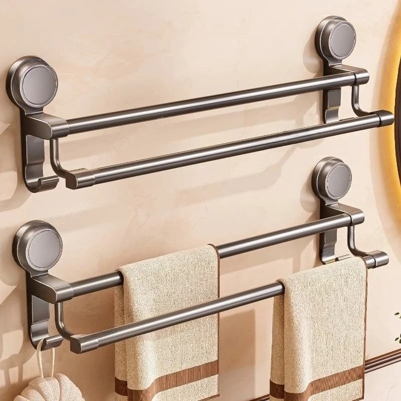 Toilet non punching towel bar suction cup towel hanger bathroom toilet rack accessories wall shelves storage shelf dryer cradle
