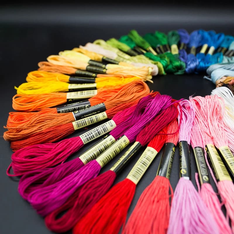 New【24/36/50/100Pcs Multicolor Cross Threads Cotton Sewing Skeins Embroidery Thread Floss Skein Kit DIY Sewing Tool】