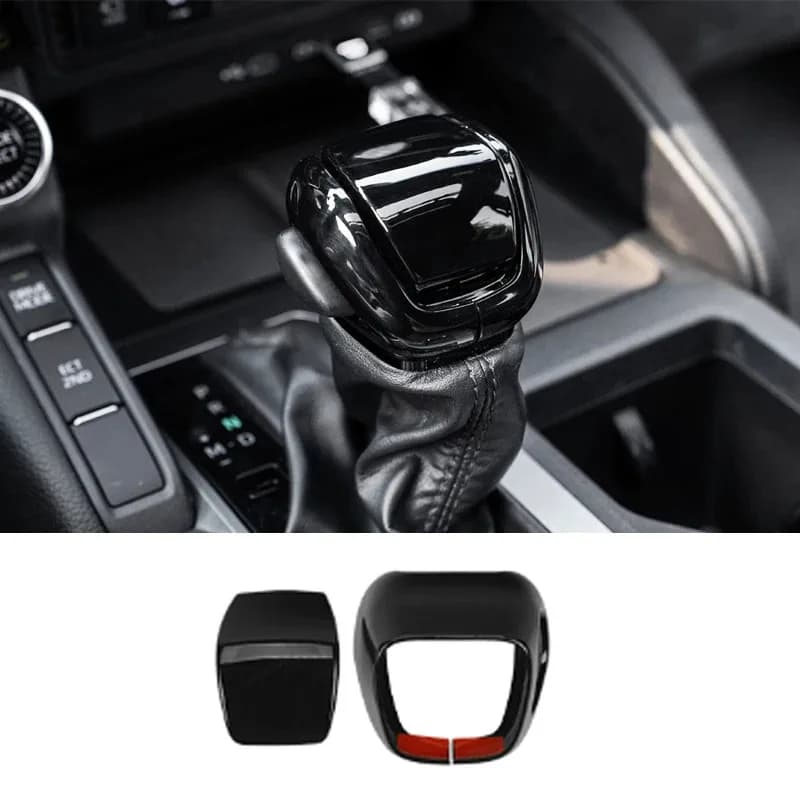 Carbon Fiber ABS Style Gear Shift Knob Cover Lever Stick Head Trim for Toyota LHD Land Cruiser LC300 Prado LC250