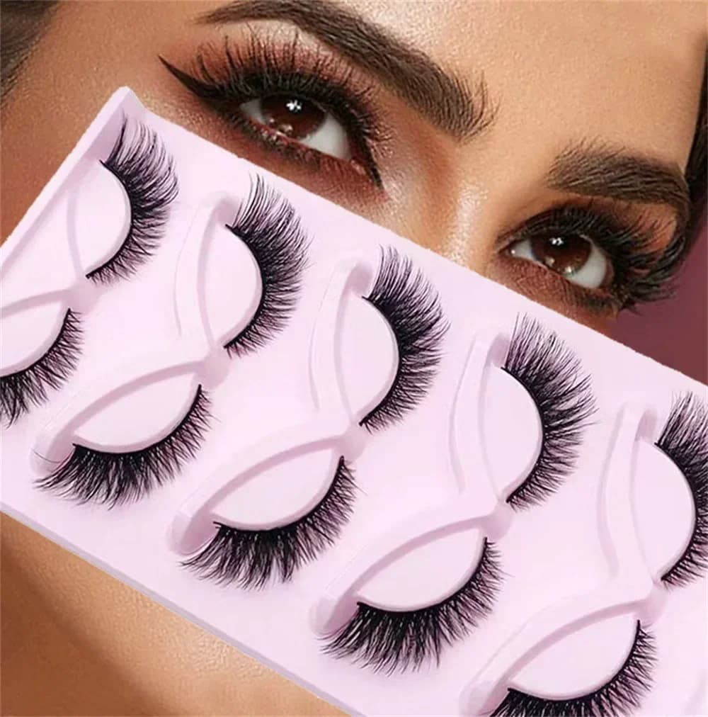 5 paia di ciglia di gatto finto visone volpe ciglia alate soffici ciglia finte Maquiagem Natural Long Faux Cils Makeup