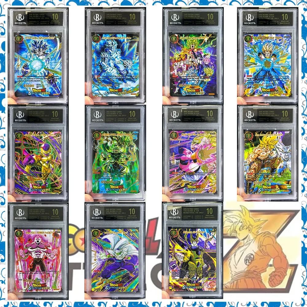 11 Pz/set Anime Dragon Ball FAI DA TE ACG Goku Nero Son Goku Bulma Premium Glitter Gioco Da Collezione di Carta Di Compleanno Di Natale Regali