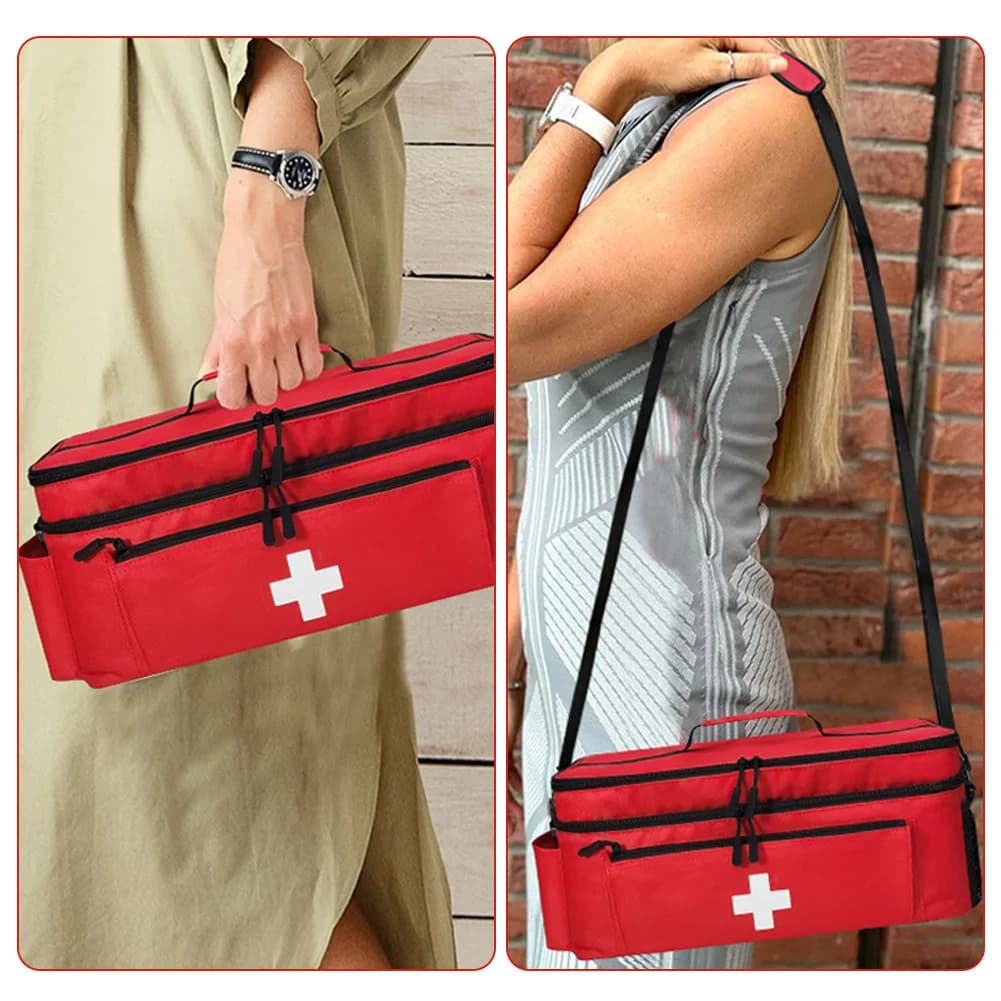Organizzatore per Pillole con Cerniere Bloccabili, Kit di Emergenza da Viaggio, Contenitore per Medicinali per Casa e Viaggio