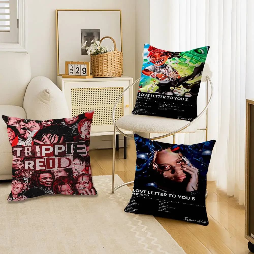 Trippie Rapper Singer Redd Lucky Dragon pillow cover sofa cushion cover home room decoration children gift