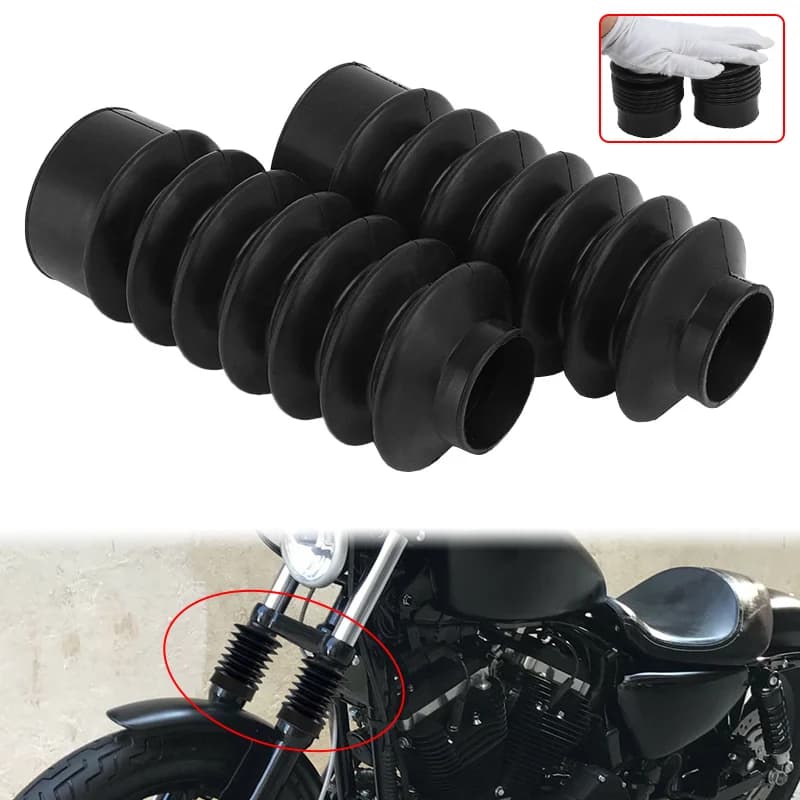 39mm Moto Anteriore Lungo Forcella Copertura Ghette Boot Ammortizzatore 2 Pz Per Harley Dyna FXD Sportster XL883 XL1200