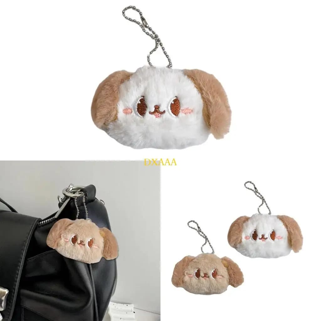 DXAA Ciondolo portachiavi cane cartone animato con catena, accessori decorativi portachiavi riempitivi per calze regalo per