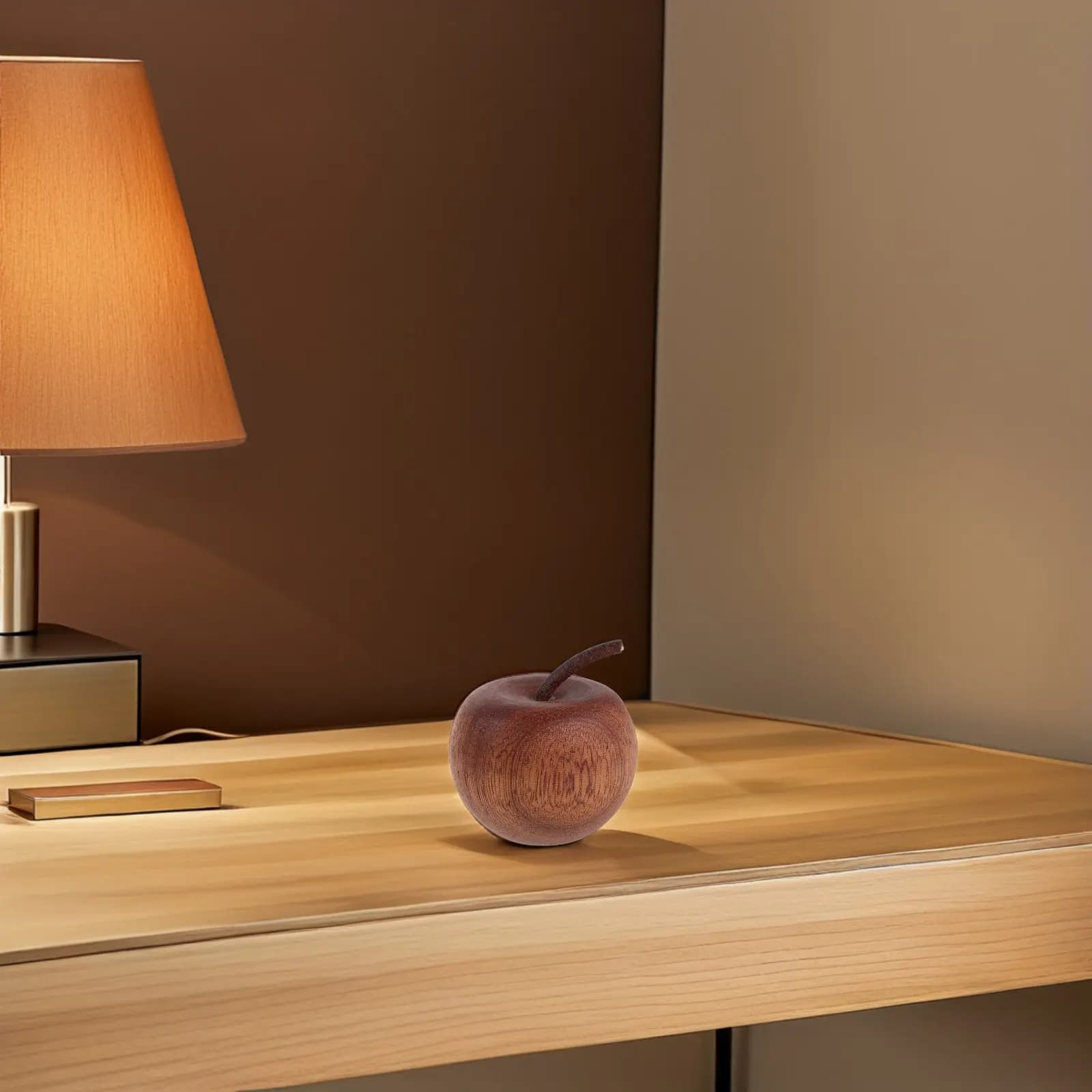 4Pcs Hand-Finished Wooden Scent Diffuser Fruit Design Passive Essential Oil Diffuser Wood Block for Indoor Fragrance Home Office