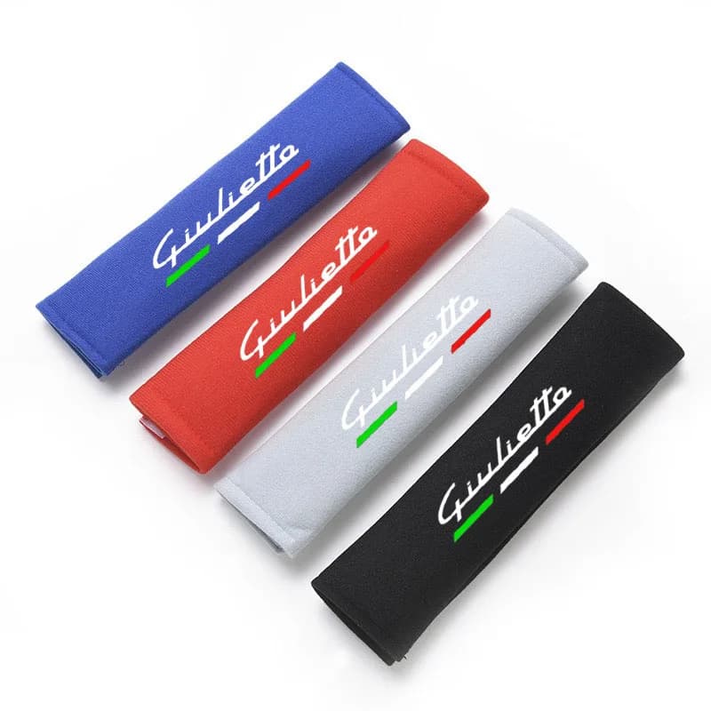 2 pcs Covers car seat belt Covers adjustable shoulder strap Covers for car accessories Alfa Romeo GIULIETTA
