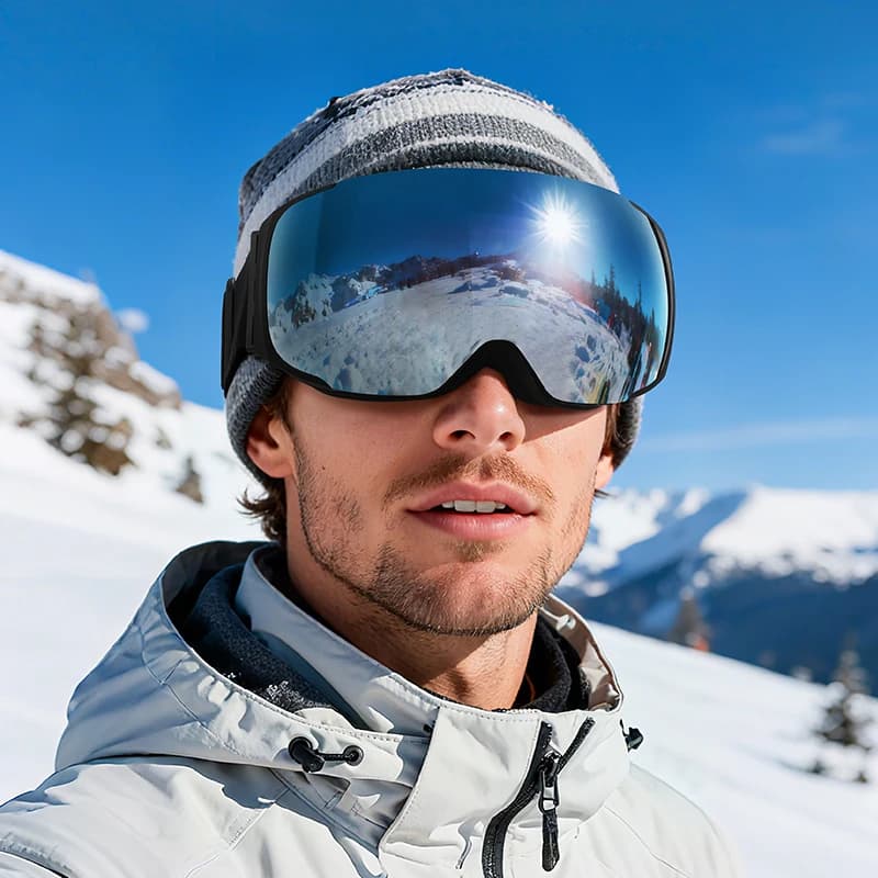 NUOVO Inverno Professionale Uomo Donna Occhiali da sci Magnetico Quick-Change Doppi strati Anti-Fog Occhiali da snowboard UV400 per adulti