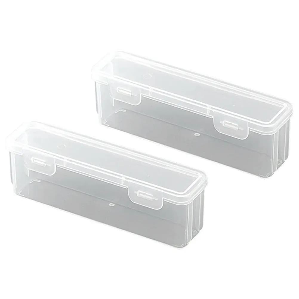 2Pcs Sunglass Holder Plastic Organizer Eyeglass Storage Box Transparent Small Size Portable Travel Case Sunglasses Organizer