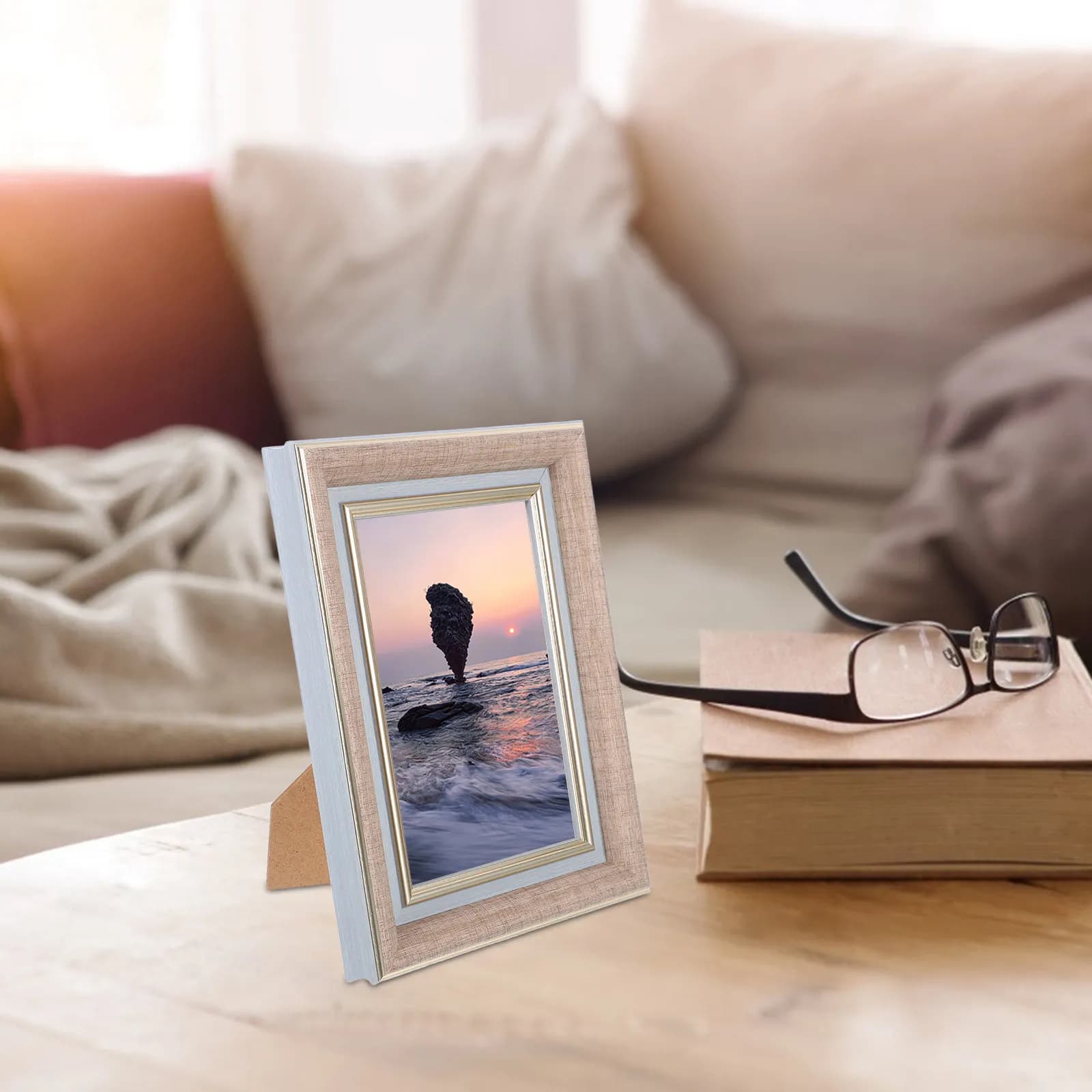 Elegant Multifunctional Photo Frame from Family Memories Desk, Artworks, Postcards, Bedroom, Living Room