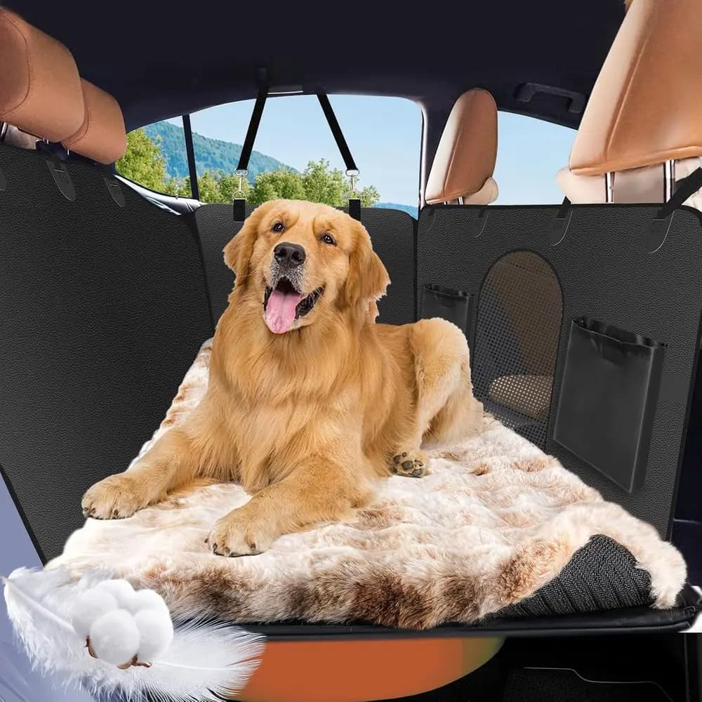 Cuccia per cani 55 x 26, coprisedile posteriore per auto, fondo antiscivolo, rivestimento lavabile e rimovibile, ideale per i viaggi
