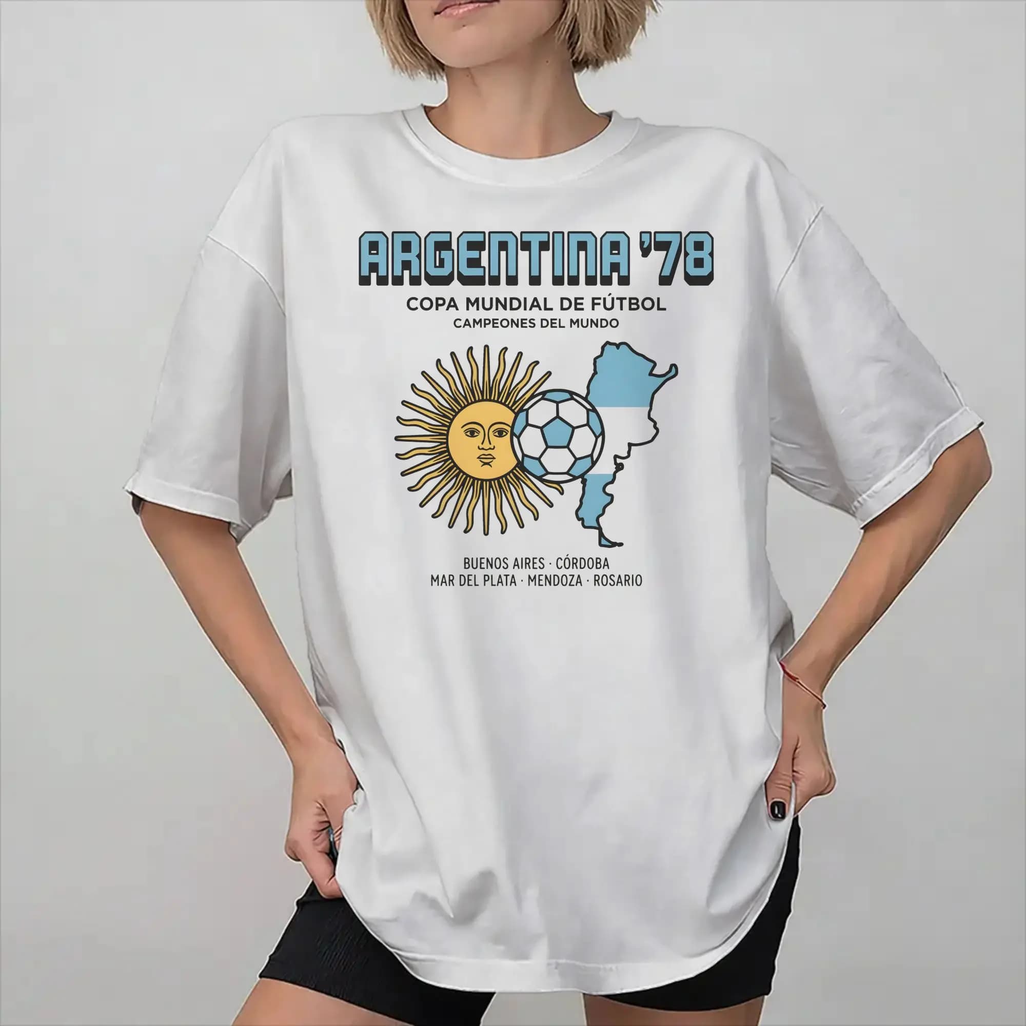 Maglietta da calcio Las Malvinas Argentina per uomo e donna, idea regalo, magliette in cotone