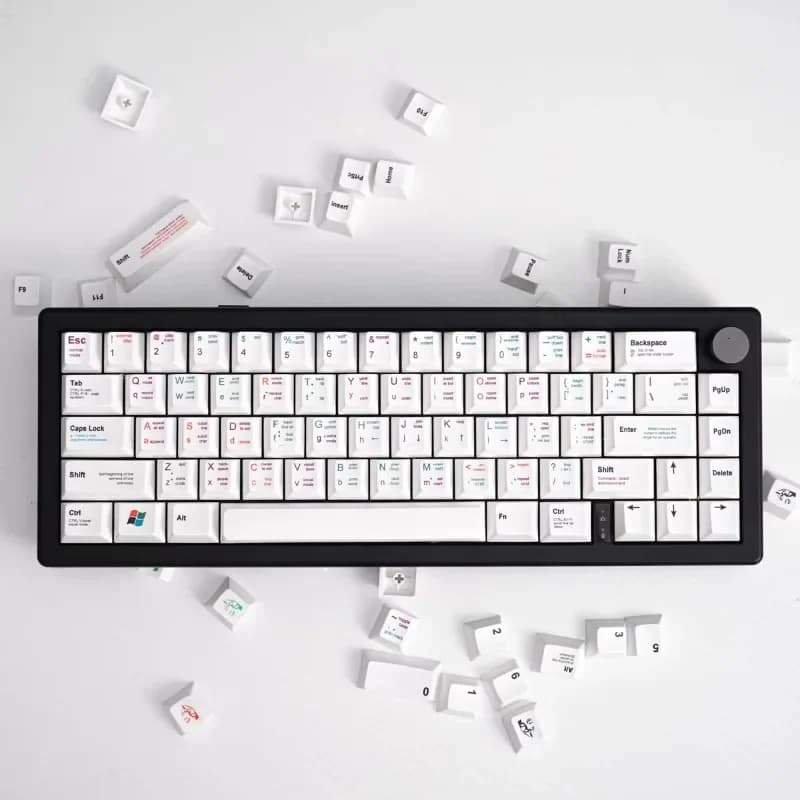 139 tasti Cherry Profilo Programmatore Stile Copritasti Minimalista Bianco PBT Keycap per MX Switch Tastiera Meccanica FAI DA TE Personalizzato GK61