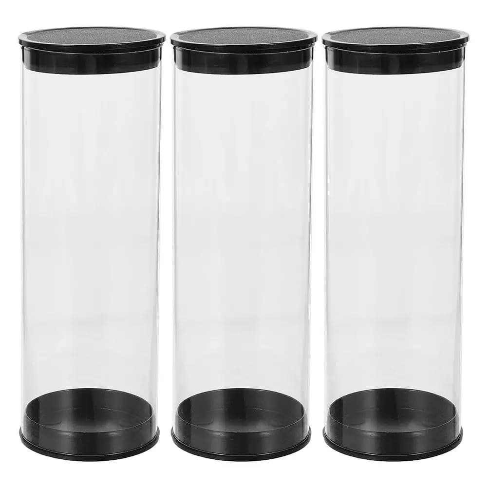 Set di 3 Contenitori Trasparenti in PVC per Palline da Golf, Portatili, per Esposizione e Conservazione, Ideali per Casa, Ufficio e Negozio