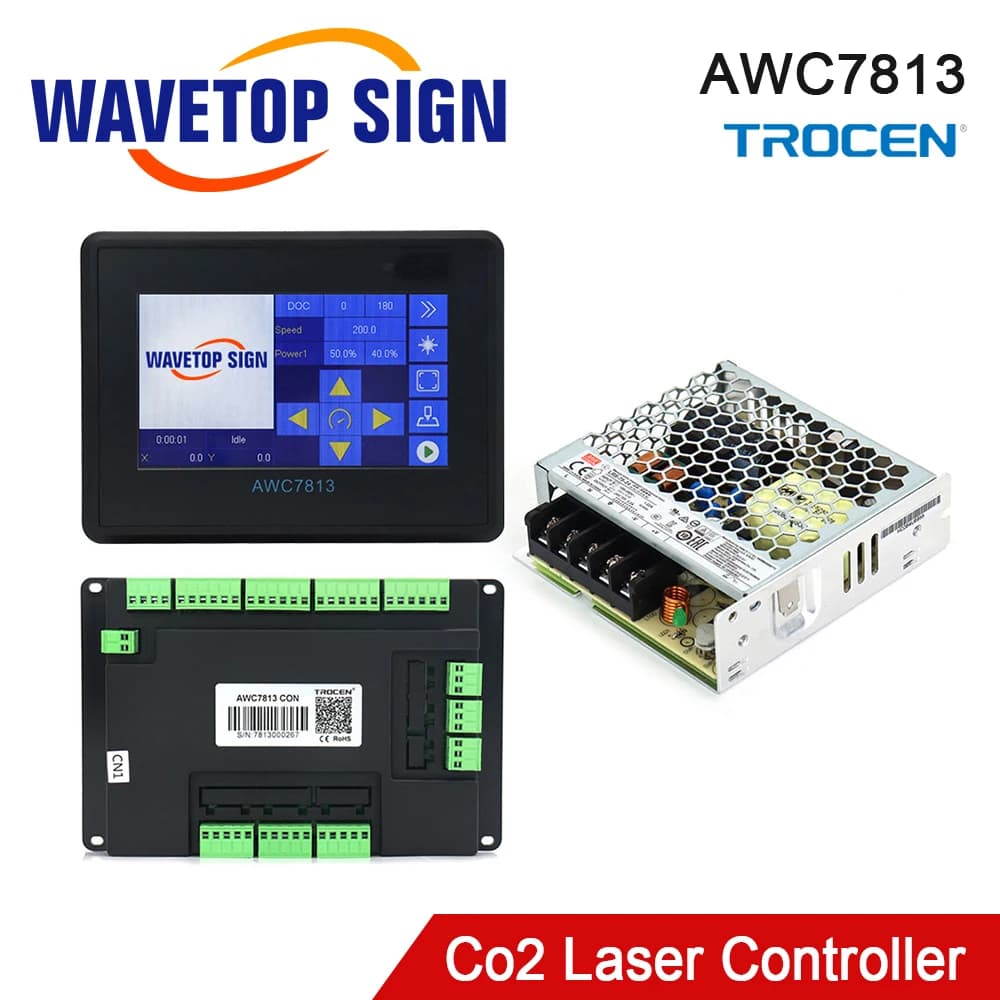 Trocen AWC7813 AWC708S Sistema di controllo laser Co2 per macchina da taglio per incisione laser Co2 Sostituisci 7AWC708C Lite ruida Leetro
