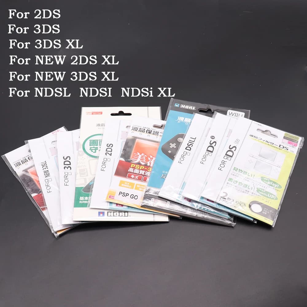 Pellicola protettiva per schermo LCD per NDS NDSL NDSi XL LL Copertura protettiva superiore inferiore per la nuova 2DS 3DS XL LL