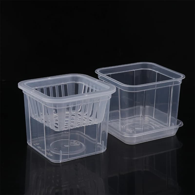 10CM Square Root Control Transparent Flower Pot For Phalaenopsis Orchid Cattleya Planting With Stomata Flower Pot Home Decor.