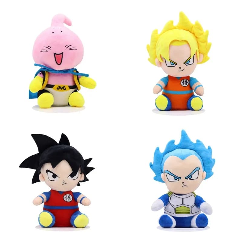 Dragon Ball Super Saiyan Cartoon Cute Plush Doll Personality 2D Doll Pillow Ornament Toy Animation Peripheral Wholesale