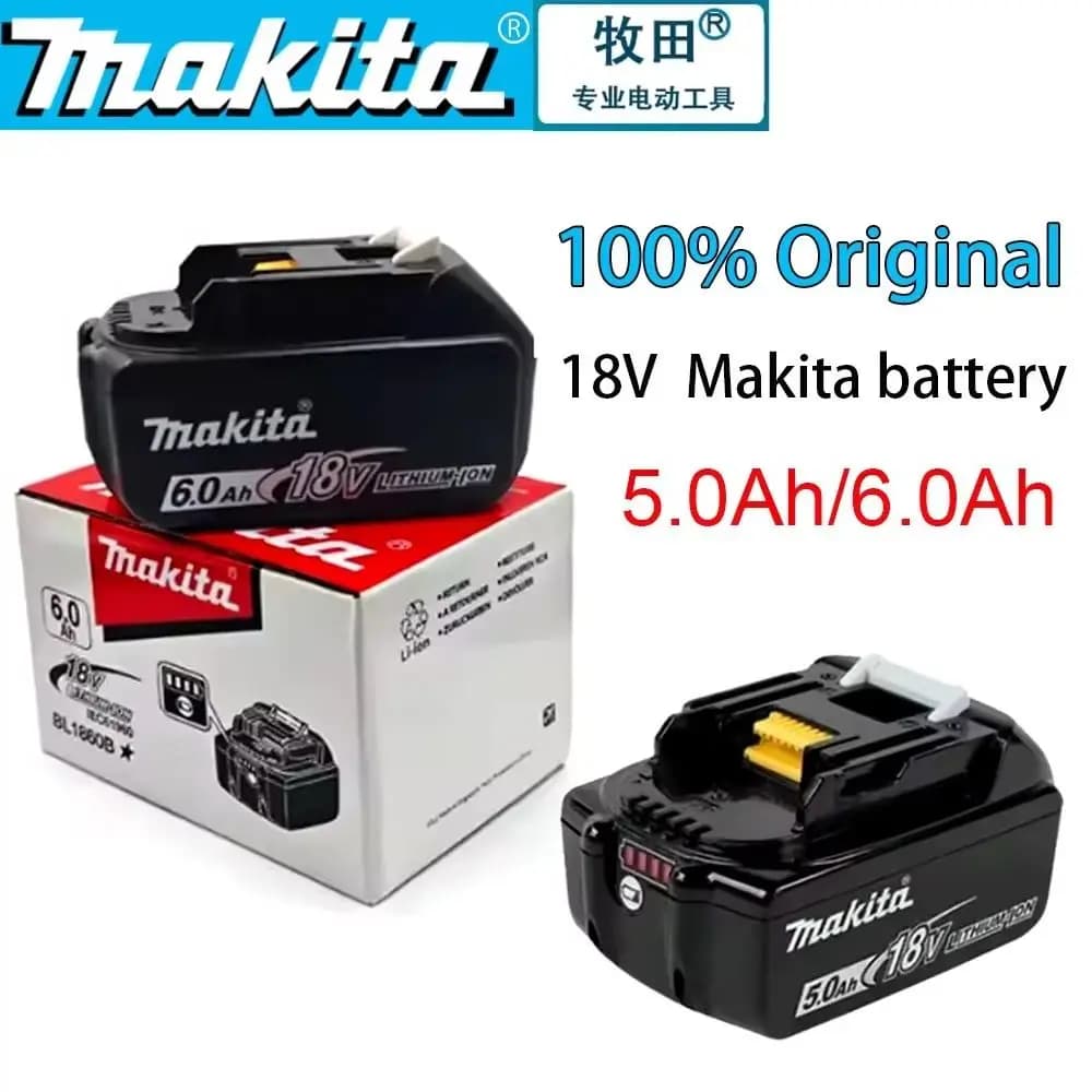 100% original Makita 18V battery 6.0Ah 5.0Ah ,rechargeable battery BL1840 BL1830B BL1830B power tool battery, Makita18V charger