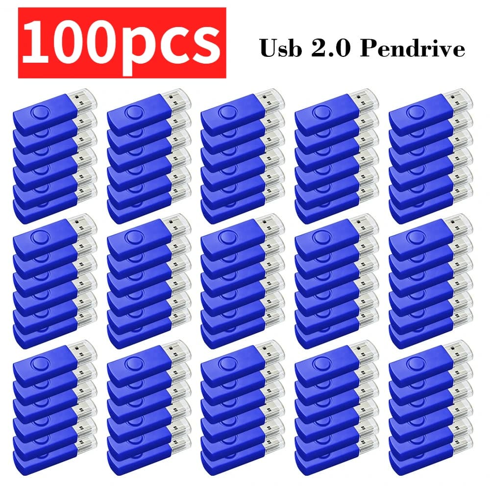 Chiavetta USB Personalizzabile Gratuita 100 Pezzi, Pen Drive 256MB 512MB 1GB 2GB 4GB 8GB 16GB 32GB 64GB, Memoria USB 2.0, Regalo