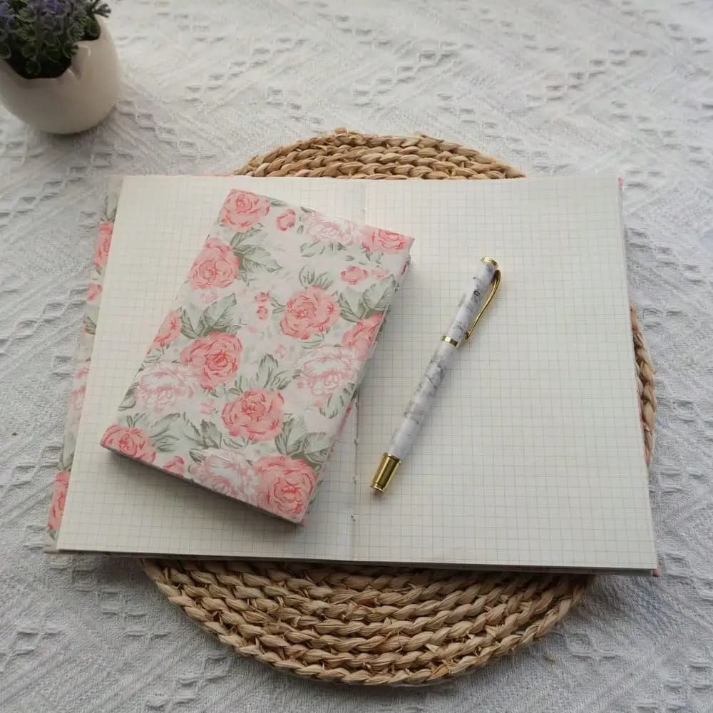Fromthenon 1PC A5 A6 settimane splendido retro rosa panno copertina del libro pianificatore custodia cover Shell Journal forniture di cancelleria per ufficio