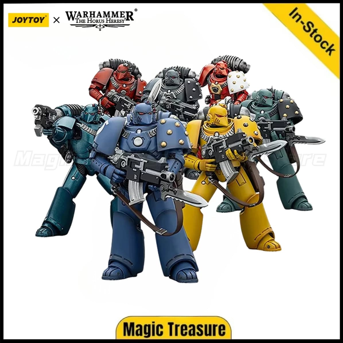 【Disponibile】JOYTOY Warhammer 40K Ultramarines MKVI Tactical Legionary 7PCS 1/18 Action Figure Toys