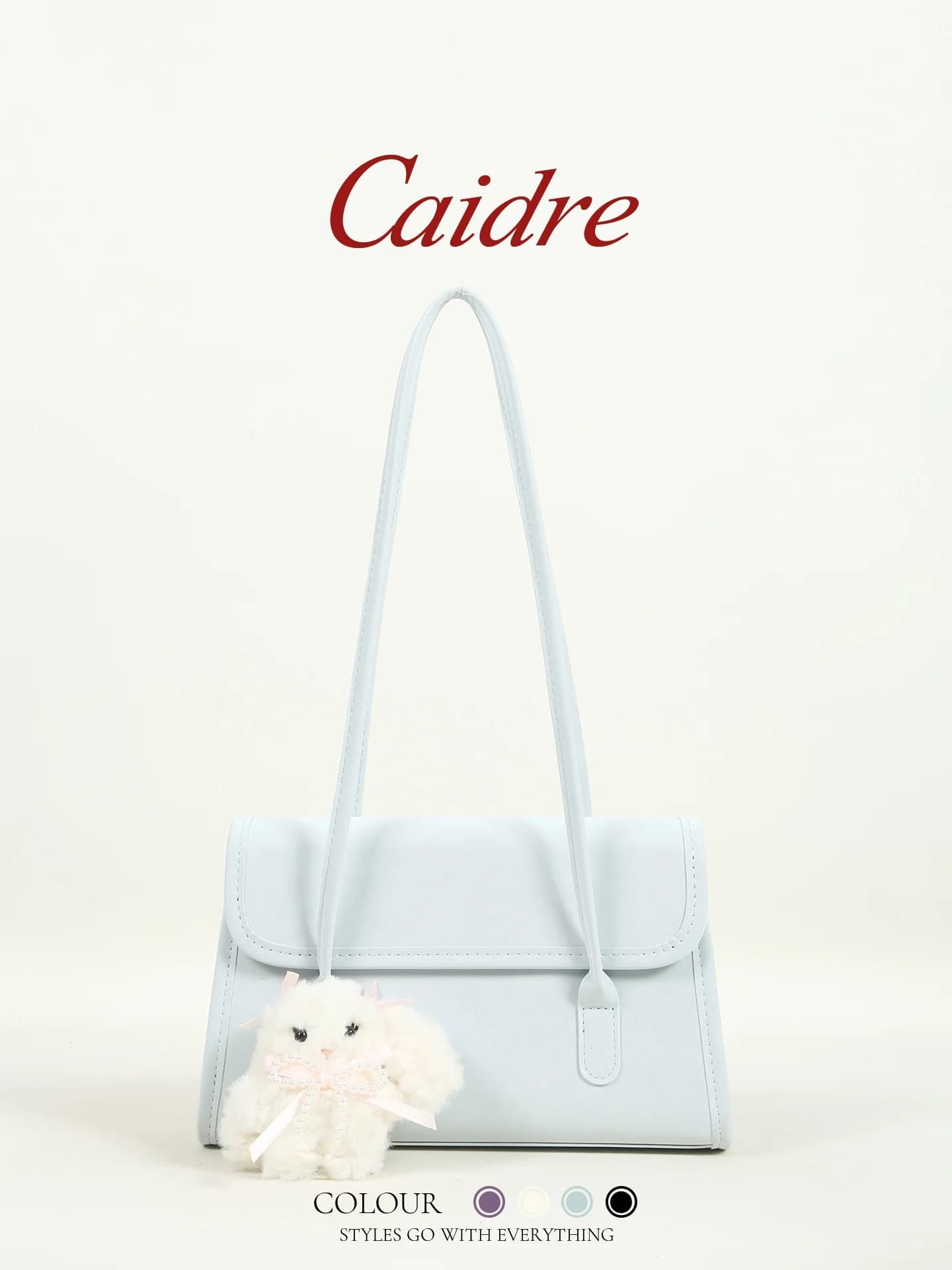 Borsa a Spalla Caidre Commuter da Donna 2026 Nuova Borsa a Mano Carina Stile Francese Borsa a Tracolla Singola Stile Coreano in Pelle PU Tinta Unita