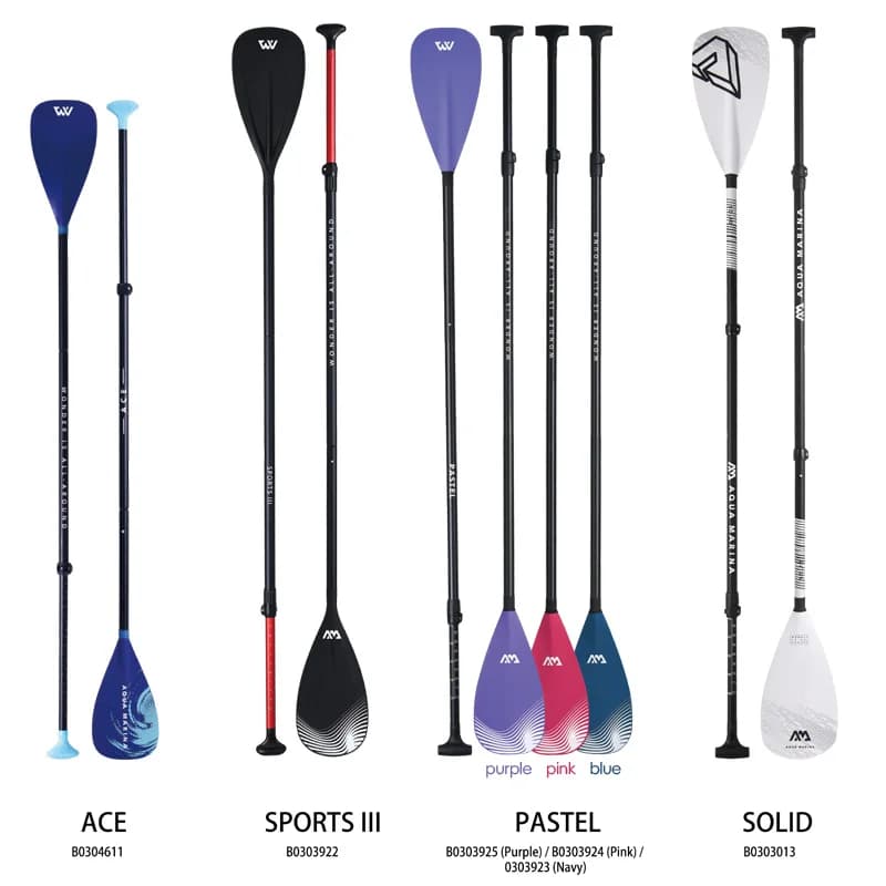 Pagaia AquaMarina per SUP in lega di alluminio, pagaia in fibra di vetro a doppio uso DUAL TECH, per kayak, gommone, SUP