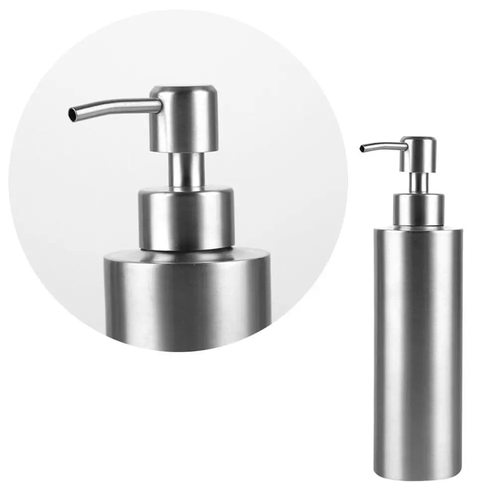 Dispenser di Sapone Liquido in Acciaio Inox da 350Ml con Pompa Schiumogena per Bagno e Cucina, Elegante Erogatore per Sapone Mani, Detersivo Piatti, Shampoo, Bagnoschiuma e Lozione
