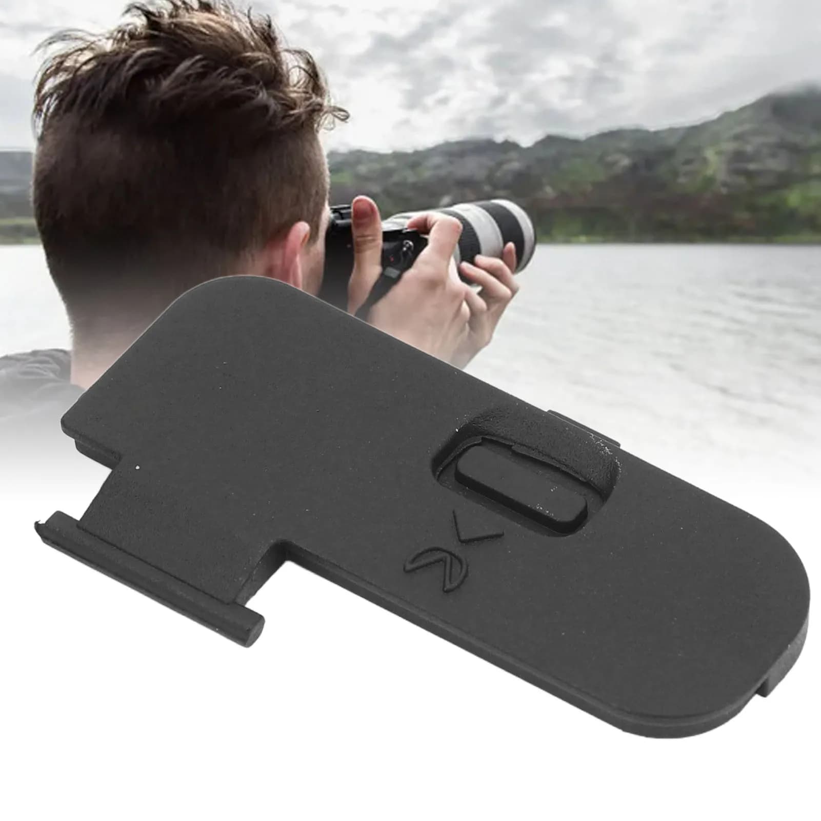 Camera battery cover Compact black battery door cover Quick release cover Easy to install Replacement plastic for D3200