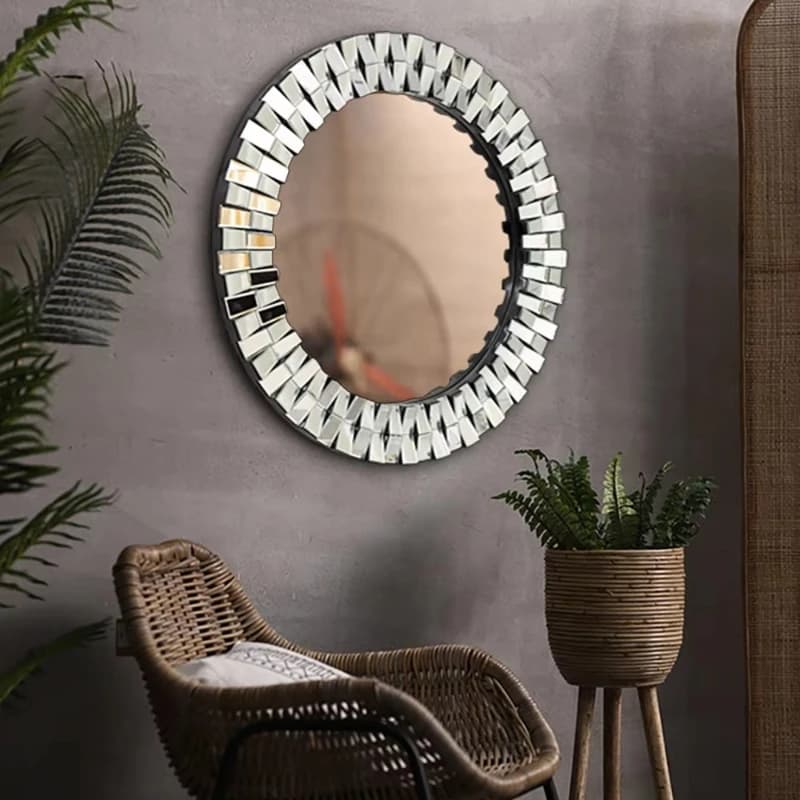 Decorazione per specchio da parete per bagno, nuovo design, decorazione per la casa, specchio da parete naturale fatto a mano