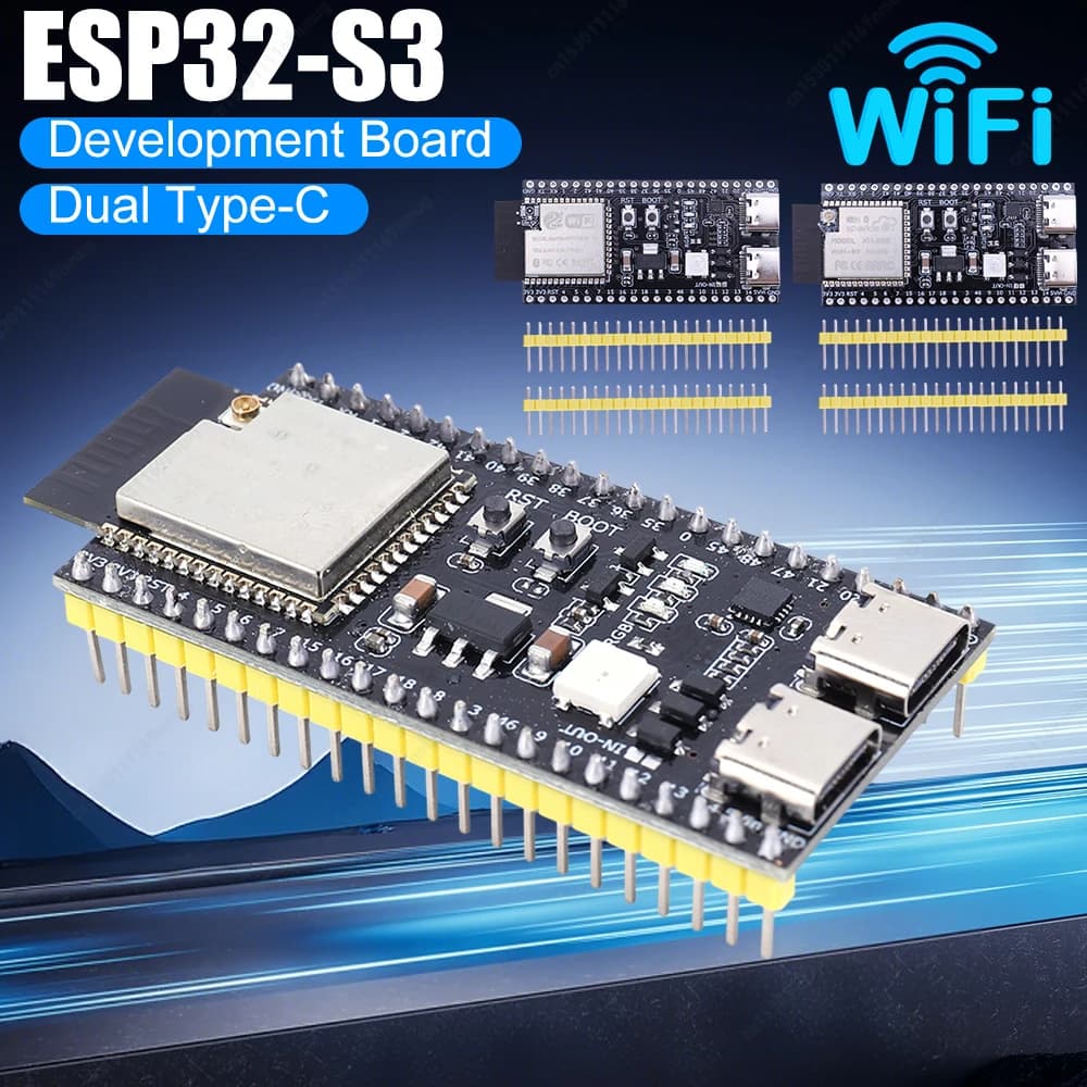 N8R2/N16R8 ESP32-S3 Double Type C Development Card for Arduino WiFi Development card mesh BLE 5.0 compatible with Bluetooth