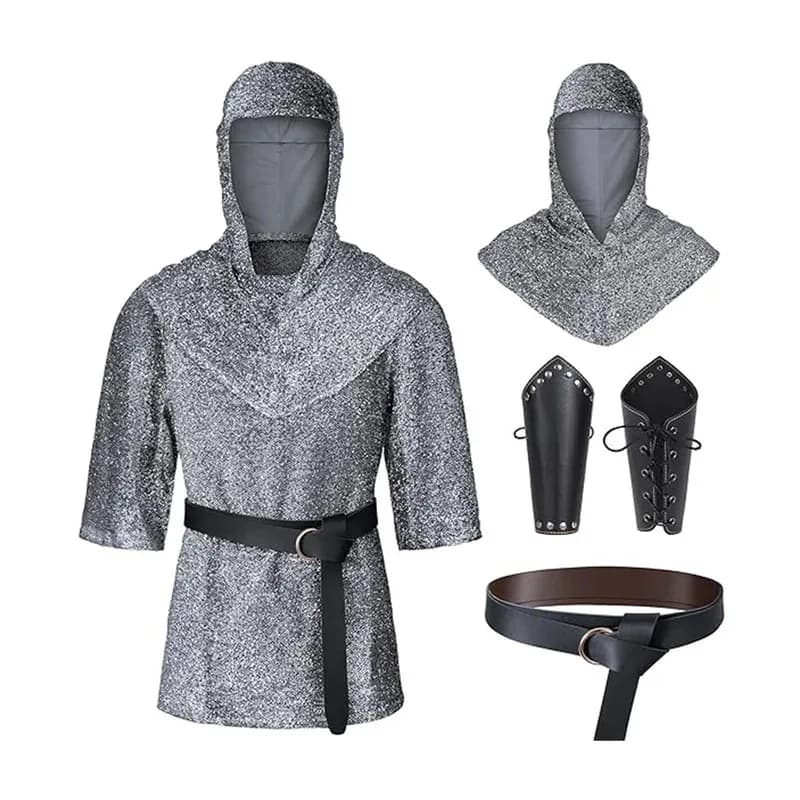 NUOVO Cavaliere Medievale Per Uomo Principe Costumi di Halloween Film Cosplay Vintage Retro Gioco di ruolo Partyx;8'm6,