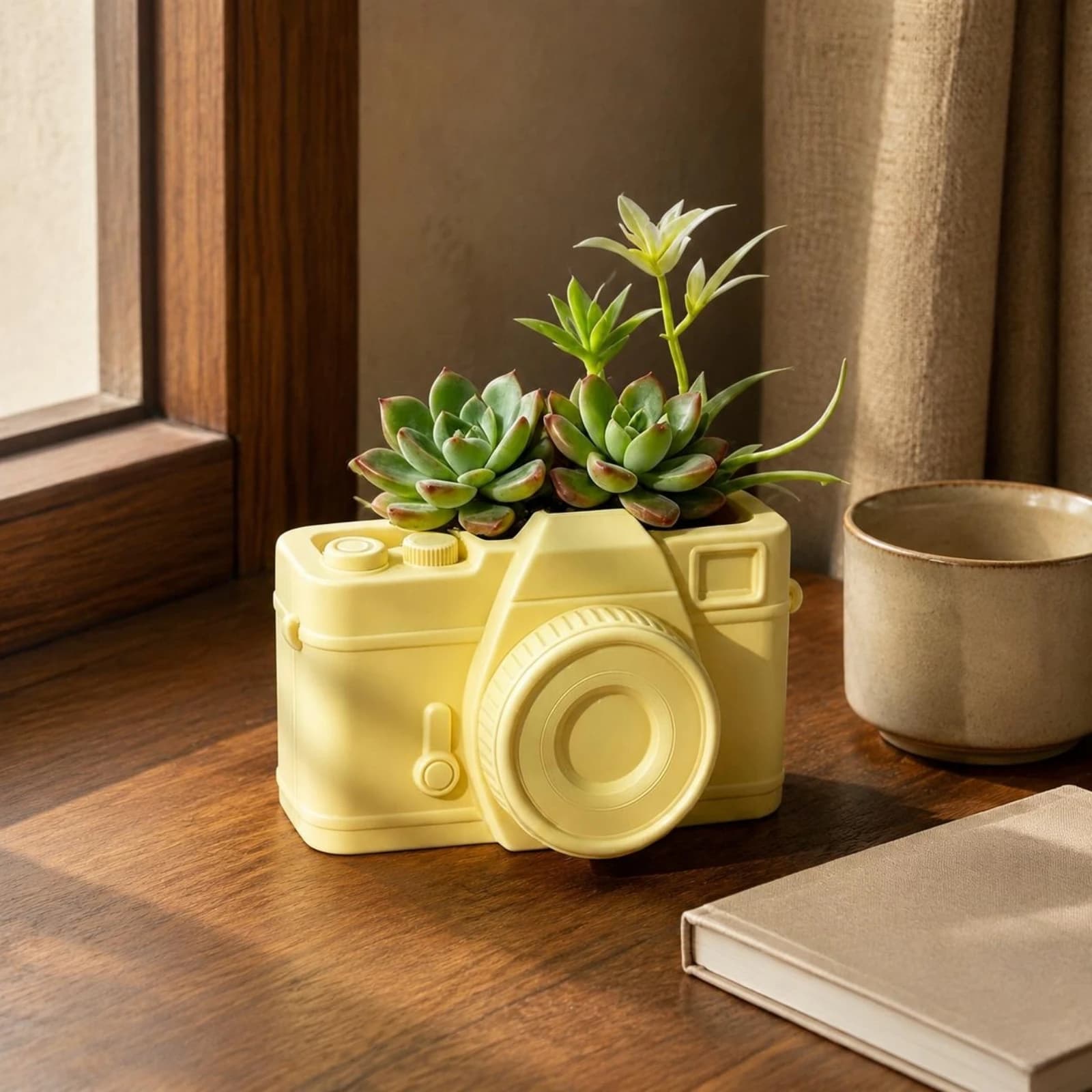 Vaso per Piante Grasse in Resina Stampata, Fioriera per Interni ed Esterni, Decorazione Domestica per Piccole Piante