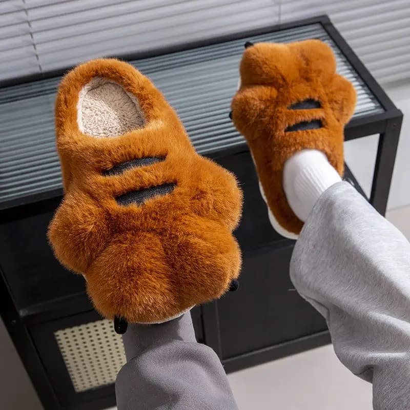 Nuove zampe di tigre pantofole divertenti unisex accoglienti scarpe da casa da donna simpatiche pantofole con artiglio di animali donna soffici scivoli in pelliccia muli scarpe