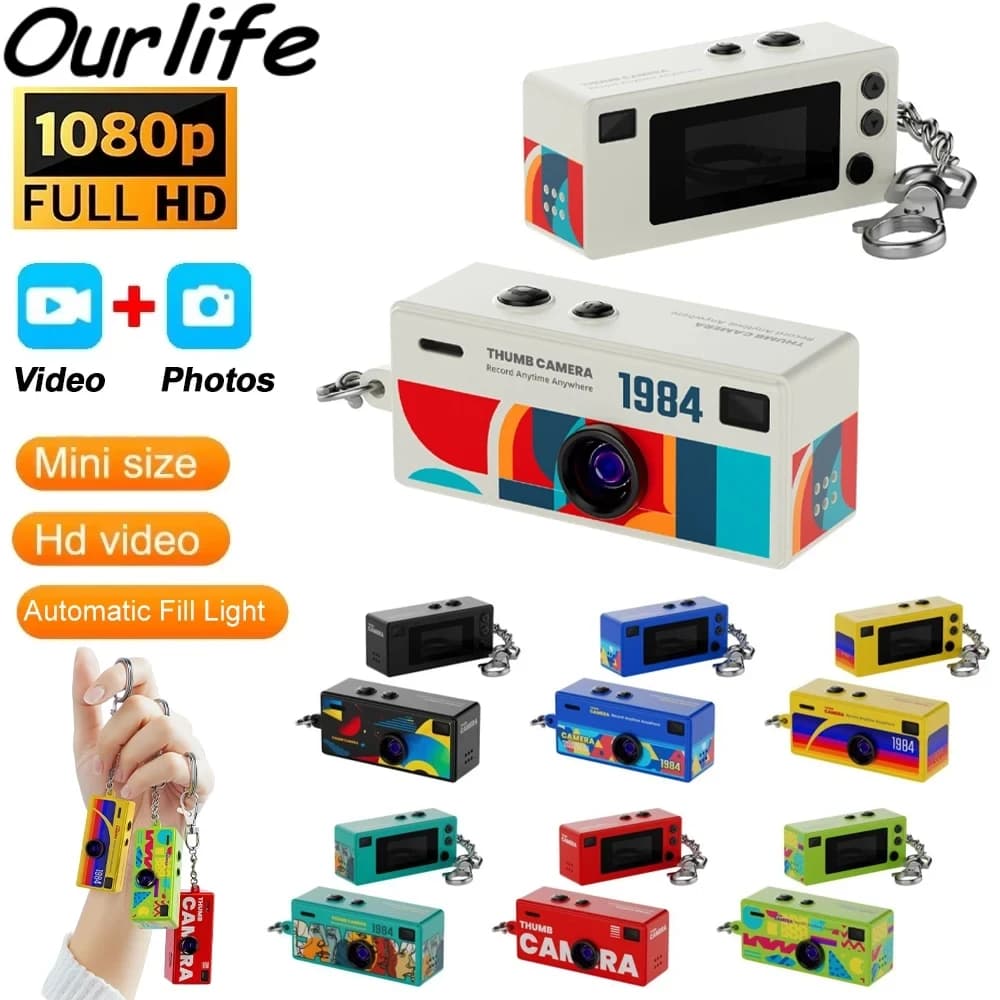 Camera Digital Magecam Camera Keychain Camera from 0,96 inch Support Retro Memory Card 1080P Very small Video Camera with Flash