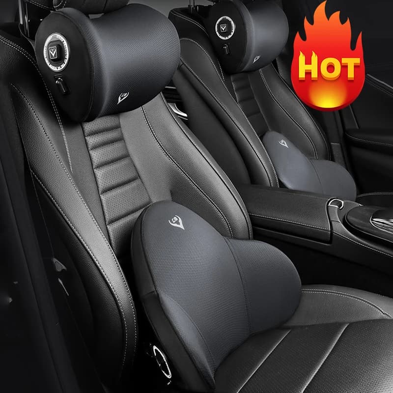 Cuscino per massaggio elettrico per auto Cuscino per poggiatesta a vibrazione Supporto per sedile lombare Cuscino per schienale Forniture per veicoli Accessori da viaggio