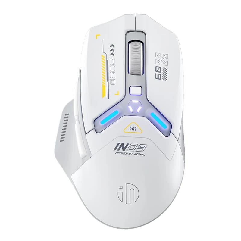 Mouse da gioco wireless Inphic IN9 ricaricabile PAW3311 Mouse Bluetooth Effetto illuminazione RGB Computer desktop portatile universale