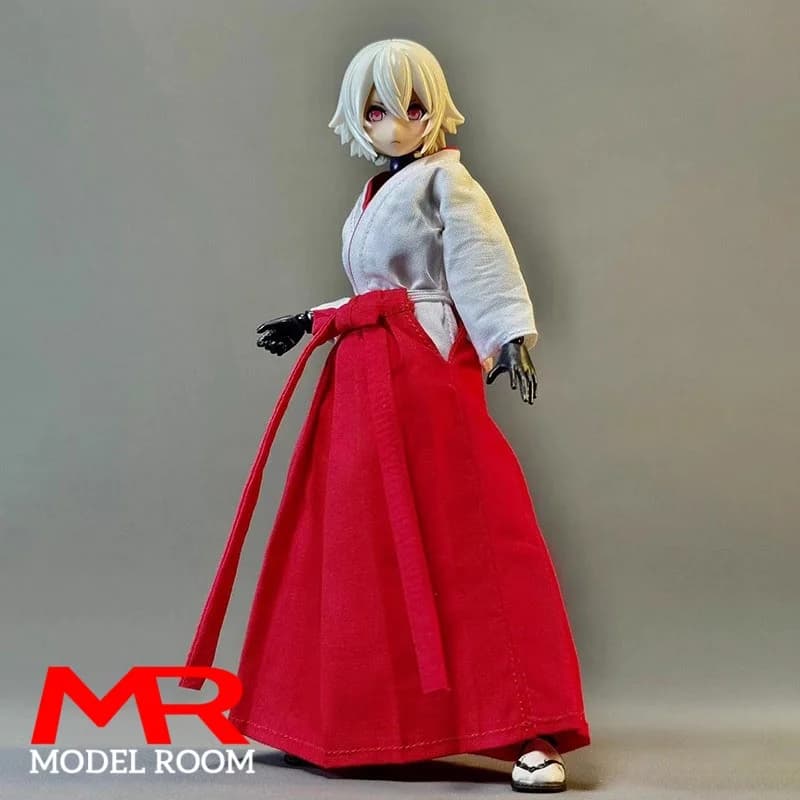 1/12 Bilancia Giappone Miko Costume Kimono Vestiti Modello Misura 6 '' Romankey Lumaca Conchiglia Soldato Action Figure Corpo Bambole