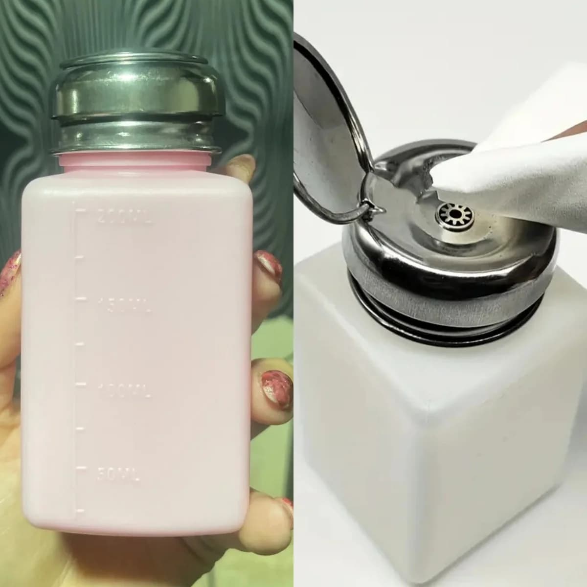 Dispenser per pompa vuota push down da 200 ml Dispenser per bottiglia vuota per pompaggio di liquidi professionale per smalto e struccante *