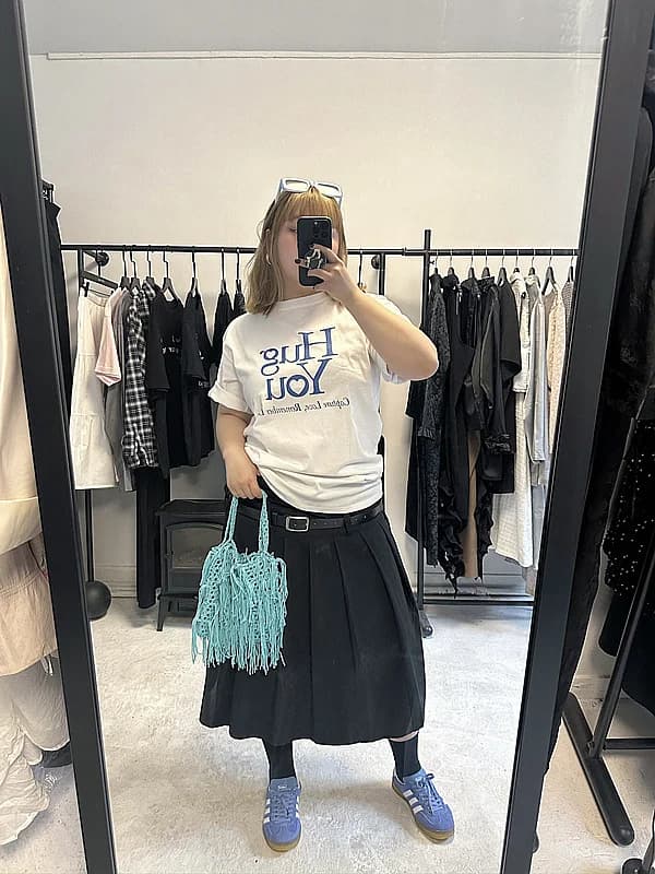 Simple Letter Print Cotton Short Sleeve T-Shirt Large Size round Neck Loose Fit Casual Versatile Top for plus Size Women