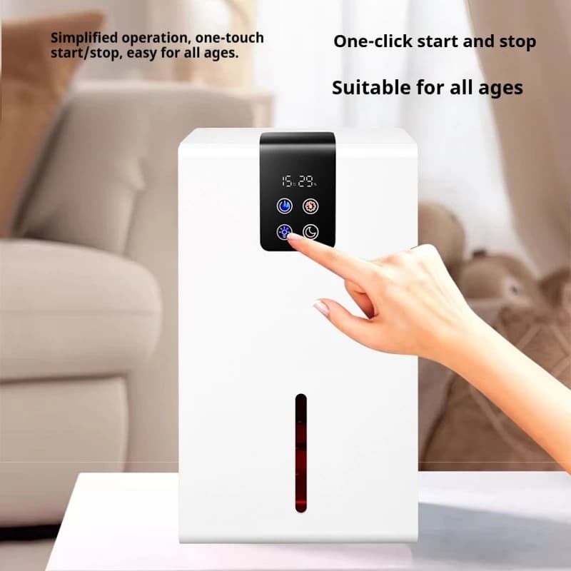HOMEFISH 2.8L Portable Dehumidifier Auto Full Water Shut Off Moisture Absorber Quiet Air Dryer Moisture Proof Purifier For Home