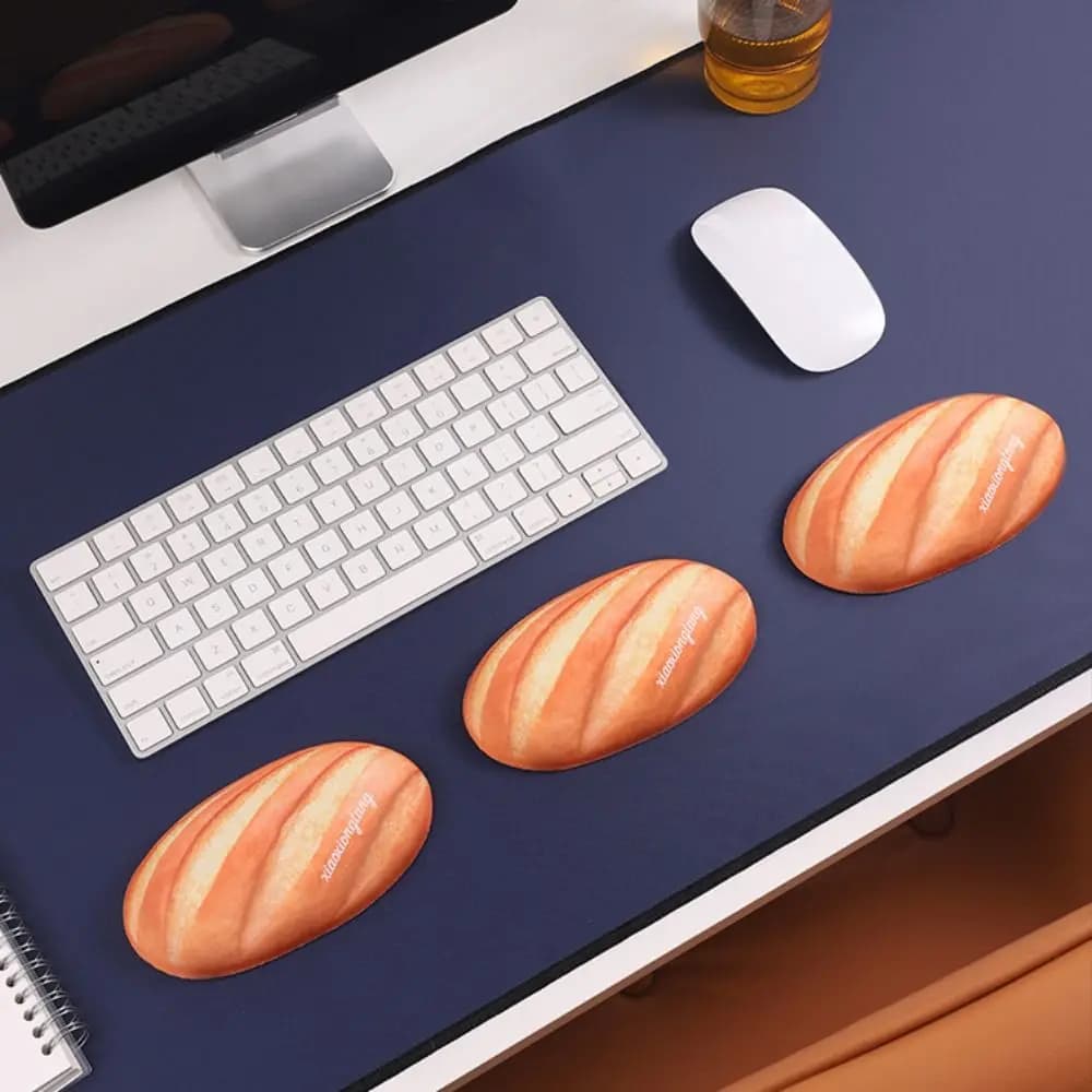 Cuscinetto per polso a forma di pane, antiscivolo, ergonomico, mini supporto per polso, morbido e confortevole, cuscino di supporto per le mani, per casa e ufficio