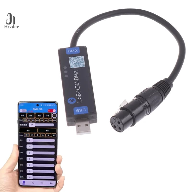 1PC USB-RMD-DMX App mobile DMX Dialer Luce da palco Wireless Bluetooth Controller DMX Strumento Solo supporta dispositivi Android