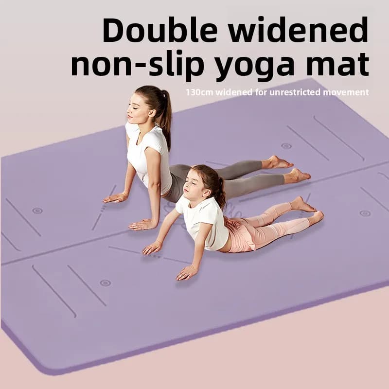 Oversized Double Yoga Mat Thickened Wide Non Slip Home Gym Quiet Shock Absorbing Exercise Mat Fitness Mat Gym Mat
